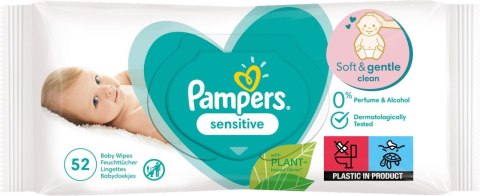 PAMPERS Chusteczki Nawilżane Sensitive 52 szt. - 1 op.