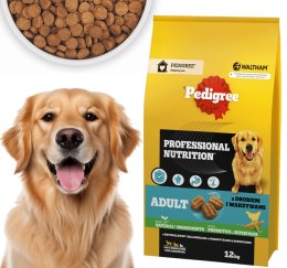 PEDIGREE Adult Professional Nutrition 12 kg z drobiem i warzywami - sucha karma dla dorosłych psów dużych i średnich ras