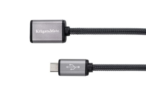 KM0333 Kabel USB-micro USB gniazdo-wtyk 0.2m OTG Kruger&Matz