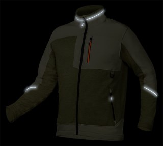 Bluza softshell OUTDOOR, zielona, rozmiar XXL