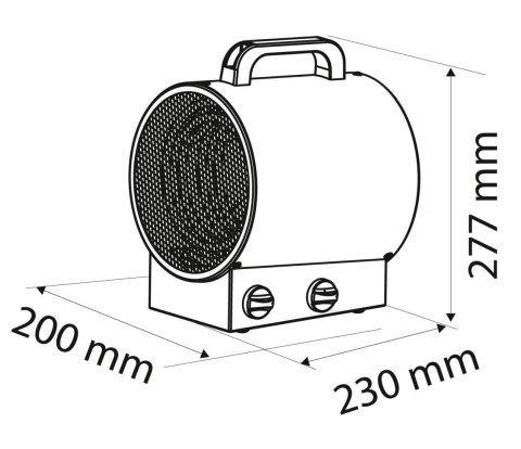 Nagrzewnica Elektryczna 2kW Przemysłowa