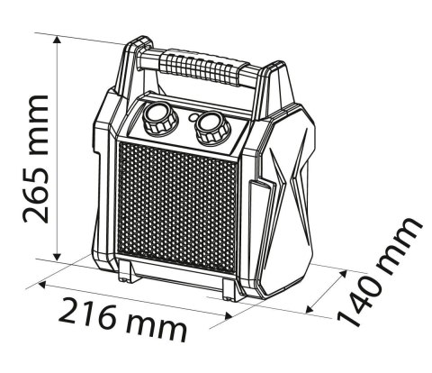 Nagrzewnica Elektryczna Ceramiczna PTC, 2kW Nowy Model