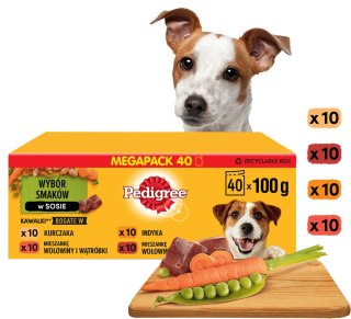 PEDIGREE Mixed Selection with Vegetables Sos Ind/Jag/Woł/Kur 40x100g