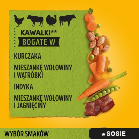 PEDIGREE Mixed Selection with Vegetables Sos Ind/Jag/Woł/Kur 40x100g