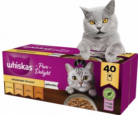 WHISKAS Pure Delight Drobiowe Frykasy Karma w Galaretce 40x85g