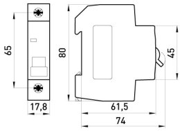 WYŁĄCZNIK NADPRĄDOWY MCB.PRO60 1P B25A 6KA