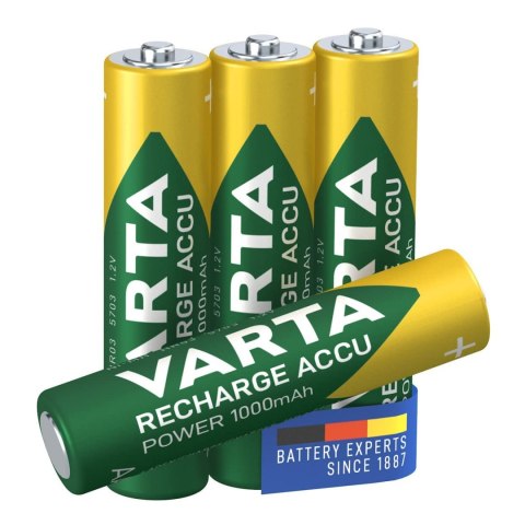 4x akumulatorki R-03 R03 AAA 1000mAh Varta Ready2use