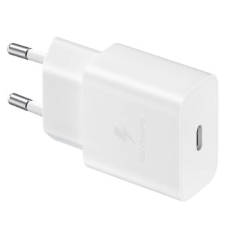 Ładowarka sieciowa USB-C 15W PD AFC + kabel USB-C biały