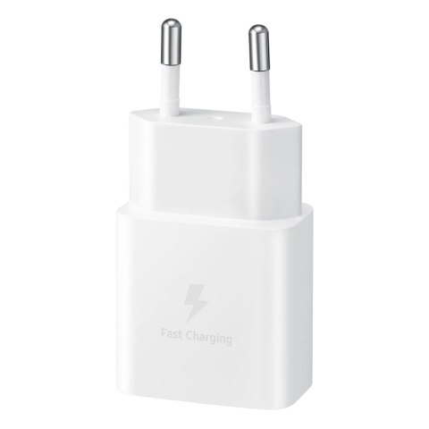 Ładowarka sieciowa USB-C 15W PD AFC + kabel USB-C biały