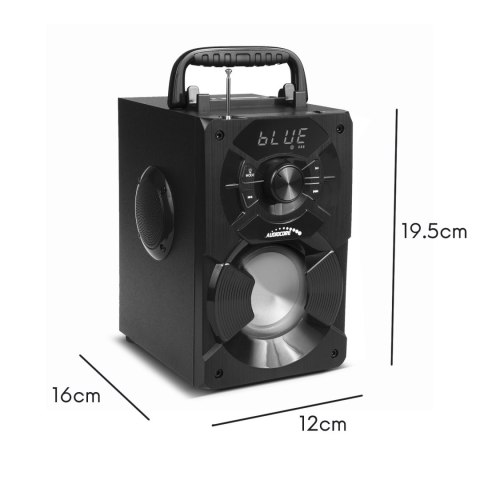 Głośnik przenośny bluetooth Audiocore, radio FM, wejście kart SD/MMC, AUX, USB, pilot, AC730