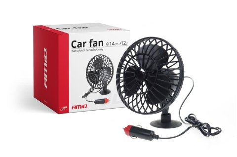 Wentylator wiatrak samochodowy z przyssawką minifan 12v amio-02235