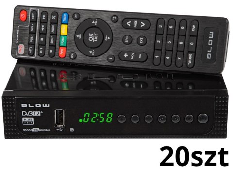 77-037# Dekoder tuner dvb-t2 blow 8000fhd premium op.