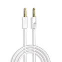 Kabel przewód audio stereo AUX mini jack 3.5mm 3 polowy 1m biały