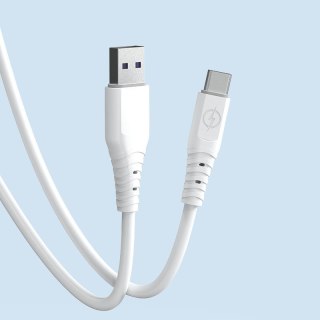 Kabel przewód elastyczny USB - USB-C 6A 1m biały