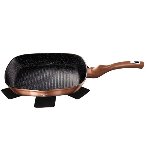 PATELNIA GRANITOWA GRILLOWA 28 cm BERLINGER HAUS ROSE GOLD BH-1521