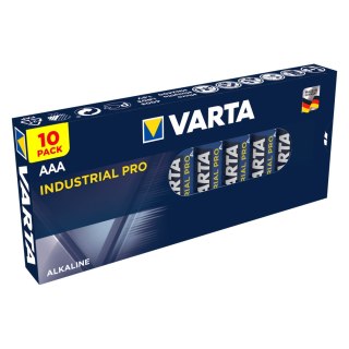 10x bateria R-03 LR03 AAA alkaliczne Varta Industrial