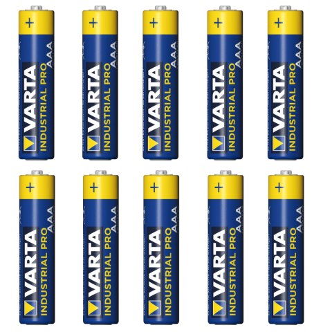 10x bateria R-03 LR03 AAA alkaliczne Varta Industrial