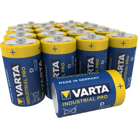 20x baterie R-20 LR20 D alkaliczne Varta Industrial