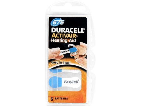 8740# Bateria za675 duracell do aparatów słuchowych 6sztuk