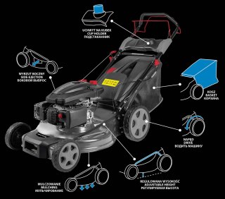 Kosiarka spalinowa 4.0KM, szerokosć koszenia 502mm