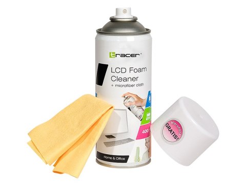 Pianka czyszcząca TRACER LCD/TFT 400 ml + microfibre