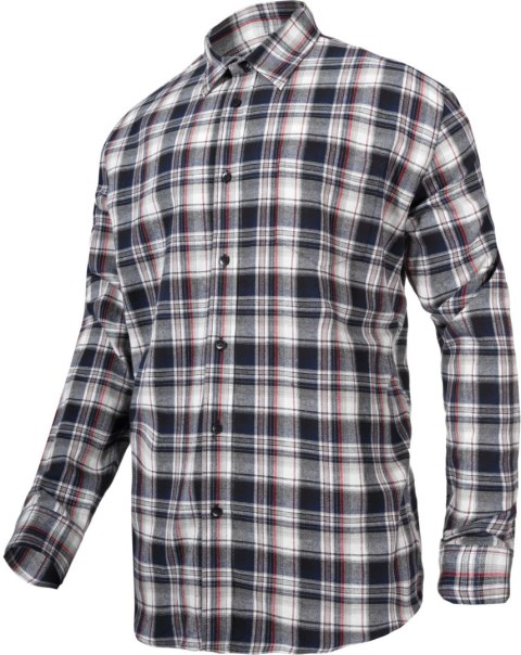 Koszula flanelowa szaro-czar., 170g/m2, "3xl", ce, lahti