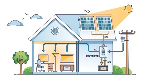 Przetwornica solarna naścienna ( inwerter ) KEMOT PROsolar-2500 ( 24V 230V 25000VA/1800W )