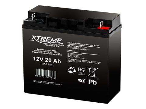 82-218# Akumulator żelowy 12v 20ah xtreme