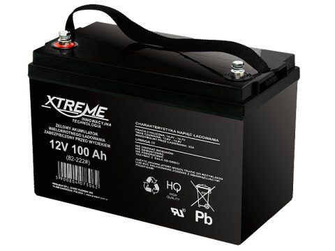 82-222# Akumulator żelowy 12v/100ah xtreme waga 29kg 215x170x330mm