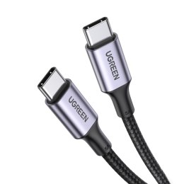 Kabel przewód USB-C w oplocie 5A 480Mb/s 0.5m czarno szary