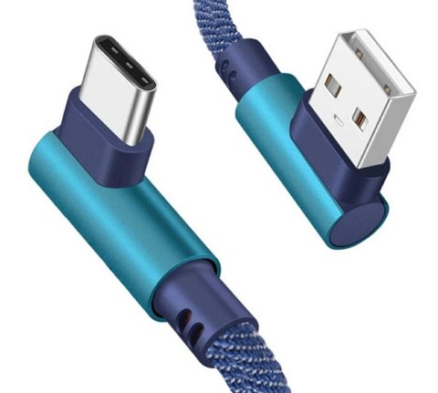 KK21U Kabel usb - usb c kątowy blue