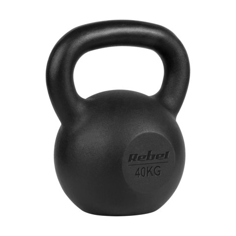 Kettlebell żeliwny 40kg, REBEL ACTIVE