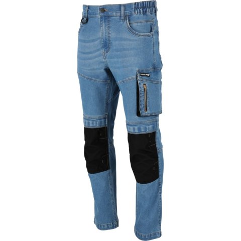 Spodnie jeansowe jasnonieb.stretch ze wzmoc.,"2xl",ce, lahti