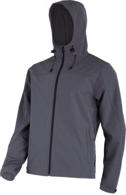 Kurtka softshell z kapt. szara, 