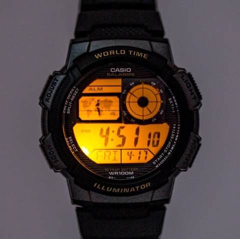 ZEGAREK MĘSKI CASIO AE-1000W 1BVDF (zd073g) - WORLD TIME + BOX