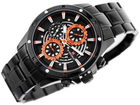 ZEGAREK MĘSKI NAVIFORCE - NF9149 (zn090a) black / orange + BOX