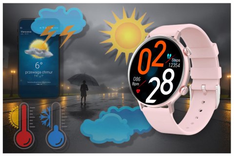 SMARTWATCH DAMSKI Rubicon RNCE98 - WYKONYWANIE POŁĄCZEŃ, PULSOKSYMETR (sr043a)