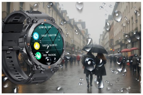 SMARTWATCH MĘSKI Rubicon RNCE95 - WYKONYWANIE POŁĄCZEŃ, PULSOKSYMETR (sr040a)