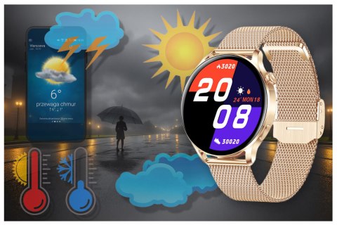 SMARTWATCH DAMSKI Rubicon RNCE81 - WYKONYWANIE POŁĄCZEŃ, PULSOKSYMETR (sr045b)