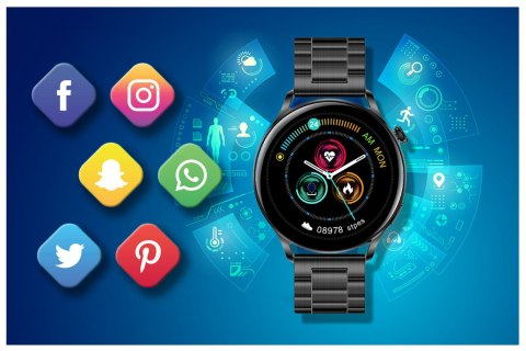 SMARTWATCH Rubicon RNCE81 - WYKONYWANIE POŁĄCZEŃ, PULSOKSYMETR (sr045c)