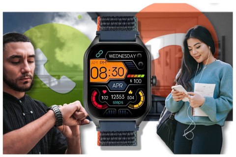 SMARTWATCH UNISEX Rubicon RNCF03 - ROZMOWY BLUETOOTH, ALWAYS ON DISPLAY (sr049a)