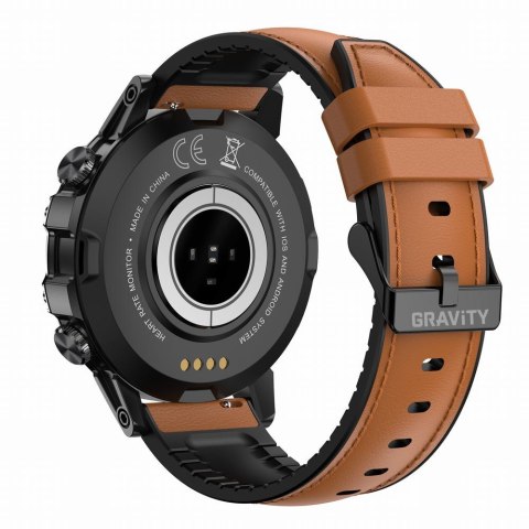 SMARTWATCH MĘSKI GRAVITY GT9-7 - WYKONYWANIE POŁĄCZEŃ, CIŚNIENIOMIERZ (sg021g)