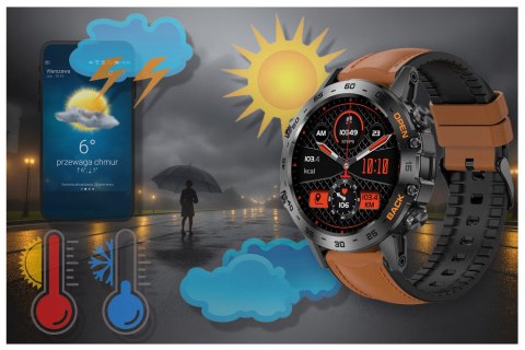 SMARTWATCH MĘSKI GRAVITY GT9-7 - WYKONYWANIE POŁĄCZEŃ, CIŚNIENIOMIERZ (sg021g)