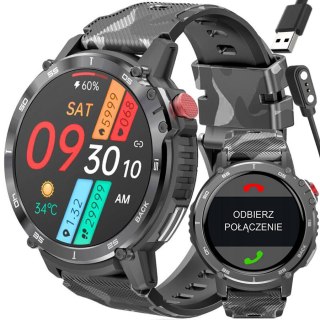 SMARTWATCH MĘSKI Rubicon RNCF08 - WYKONYWANIE POŁĄCZEŃ - BLUETOOTH CALL - ODTWARZACZ MP3 4GB (sr053a)