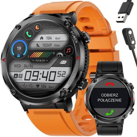 SMARTWATCH MĘSKI GRAVITY GT21-2 - BLUETOOTH CALL, DODATKOWY PASEK (sg025b)