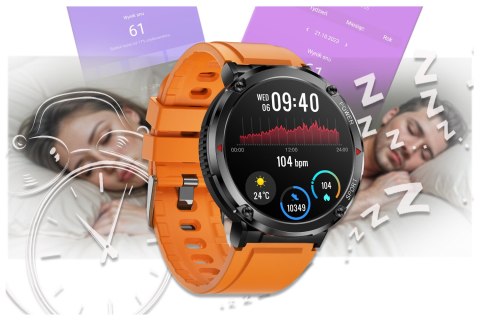 SMARTWATCH MĘSKI GRAVITY GT21-2 - BLUETOOTH CALL, DODATKOWY PASEK (sg025b)