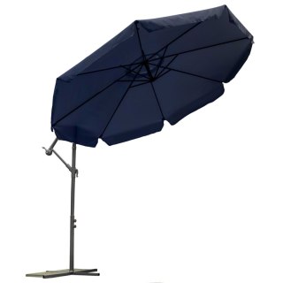 Parasol ogrodowy składany 8 segmentów granatowy 350cm