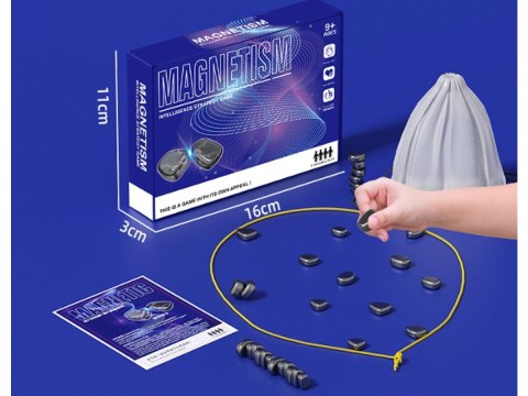 Gra Szachy Kamienie Magnetyczne Planszowa, Magnetyczna Gra Strategiczna, "Magnetic Chess"