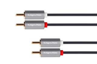 Kabel 2RCA-2RCA 1m Kruger&Matz Basic