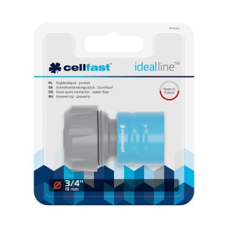 Szybkozłącze przelot 3/4" Cellfast Ideal